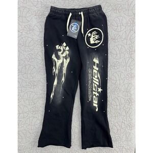 Hellstar Racer Flare Sweatpants Black Graphic Path to Paradise / Mens XL